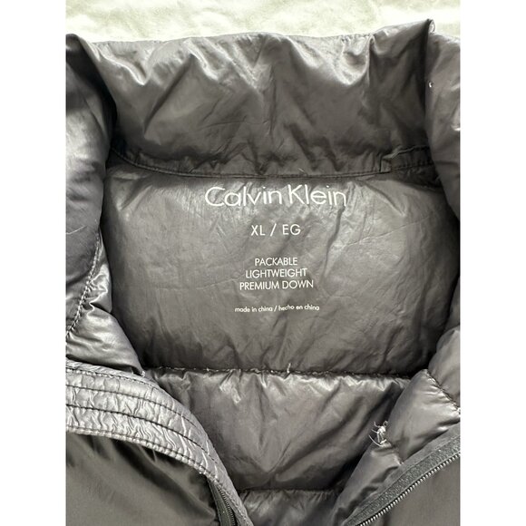 Calvin Klein Puffer Jacket Womens Packable Down Filled Black XL - Picture 3 of 8